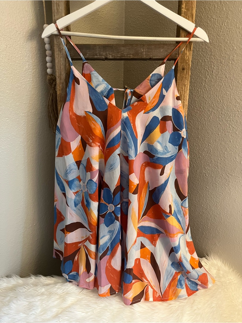 Forever 21 Orange, Blue and Pink Abstract dress